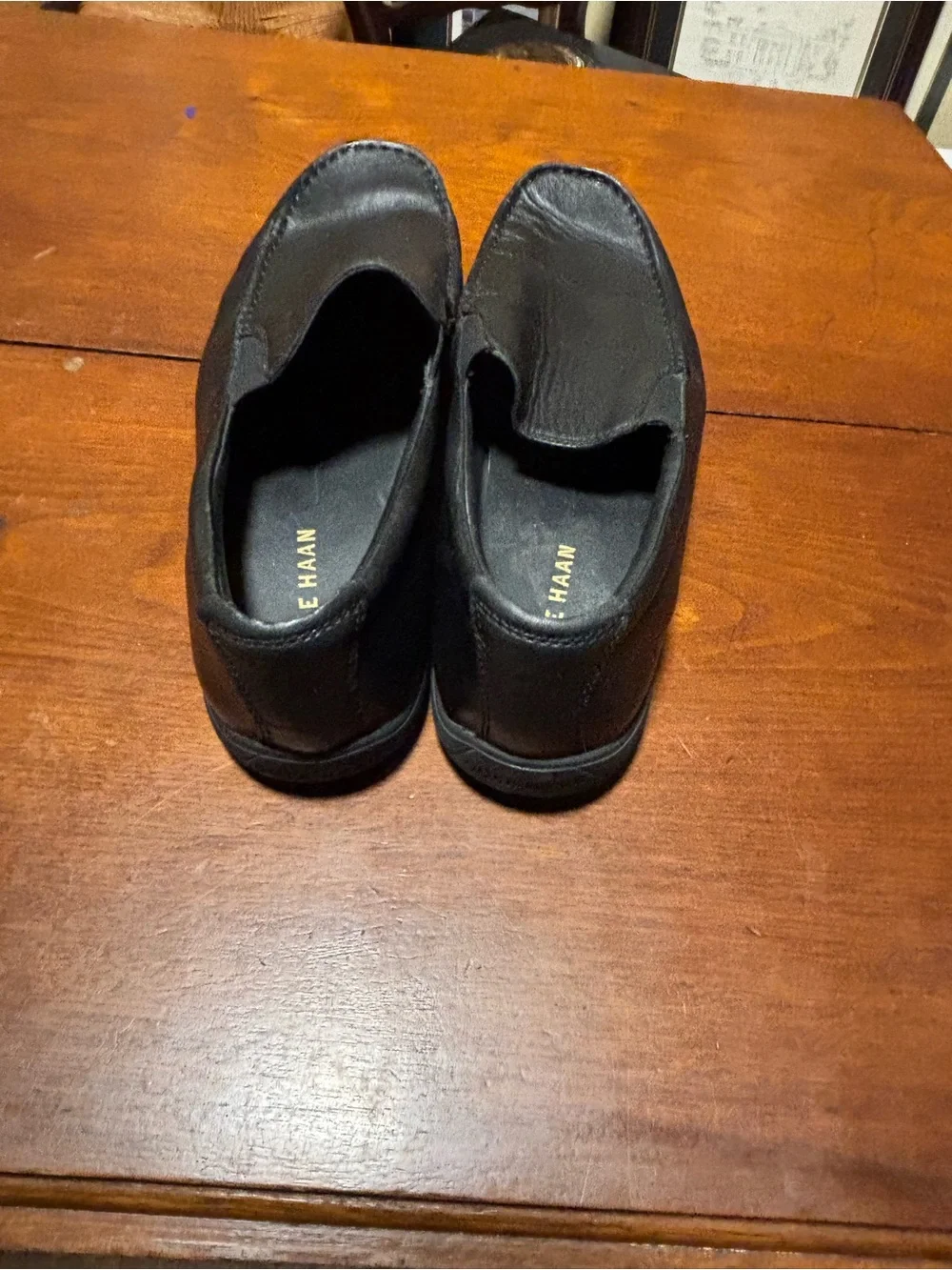 Cole Haan Men’s Black Leather Venetian Driving Loafers Size 10M Style C2740FCK16